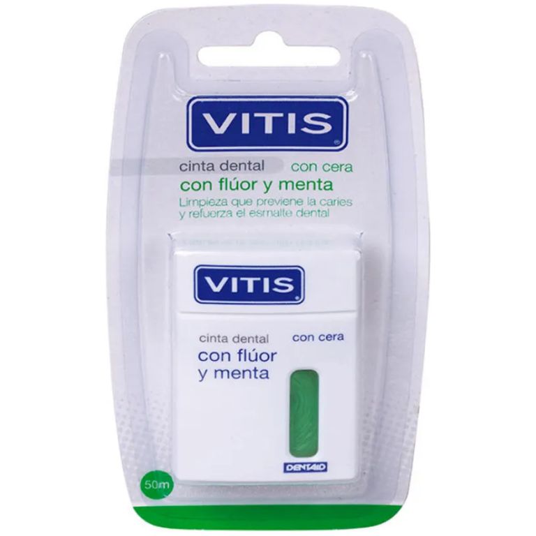 vitis cinta dental con cera fluor y menta