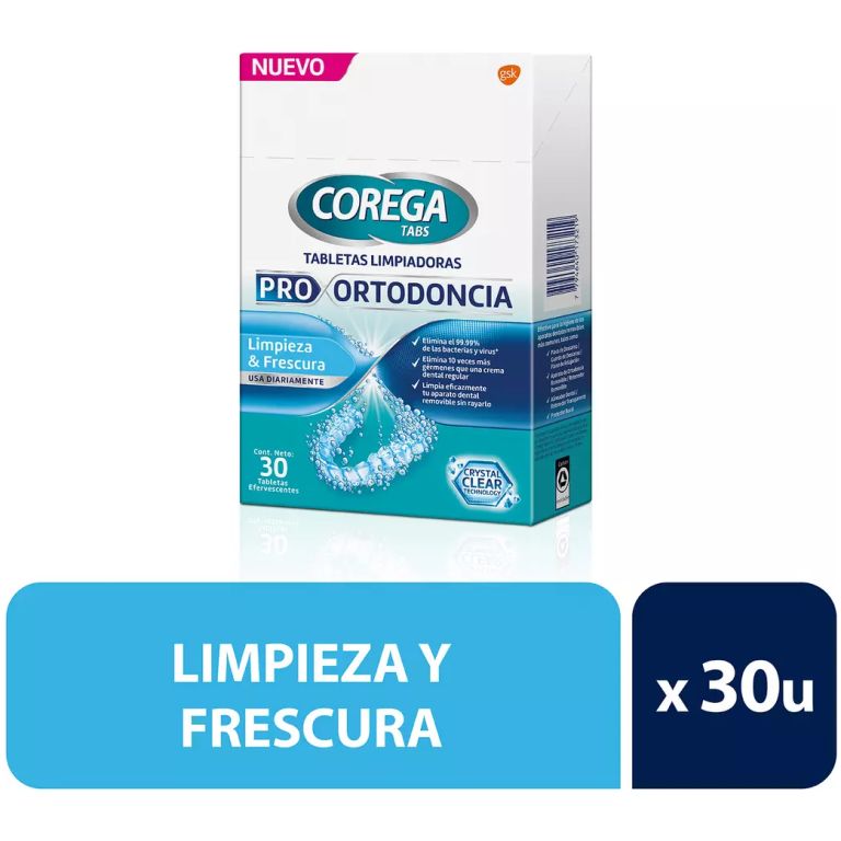 tabletas limpiadoras pro ortodoncia 30u corega