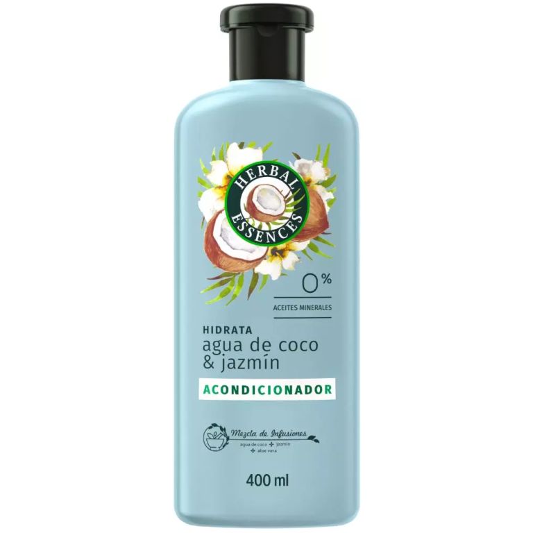 acondicionador agua de coco y jazmin 400ml herbal essences