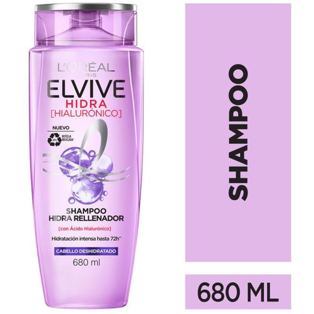 shampoo hidra rellenador 680ml loreal