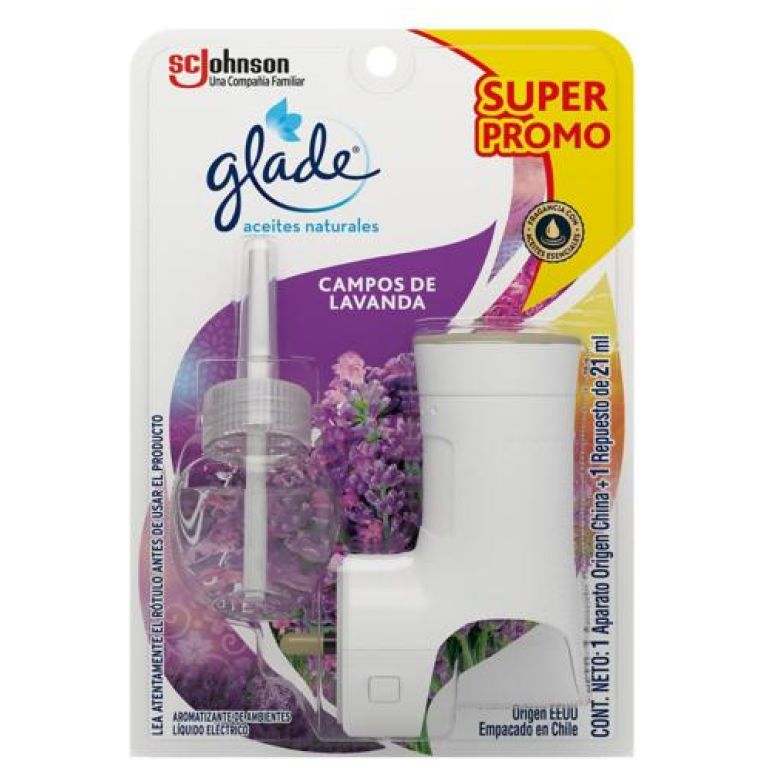 aceites naturales aparato y repuesto campos de lavanda glade