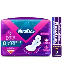 Toalla higienica nocturna suave 8u nosotras