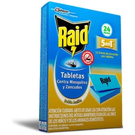 Repelente Contra Mosquitos y Zancudos 24 Tabletas Raid