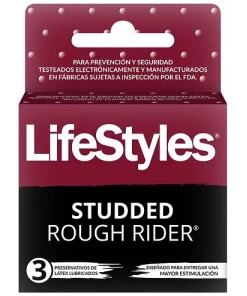 Preservativos de Latex Lubricados Studded 3u Lifestyles