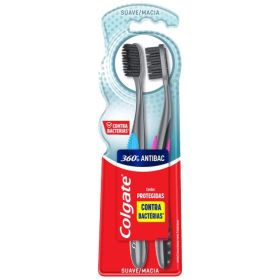Cepillo Dental Suave Antibac 360° 2Un Colgate
