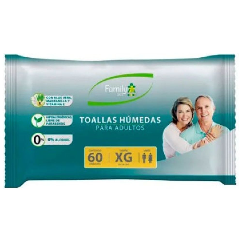 Toallas Humedas Para Adultos 60U Xg Family Set