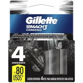 Cartuchos de Afeitar Mach3 Carbono 4u Gillette