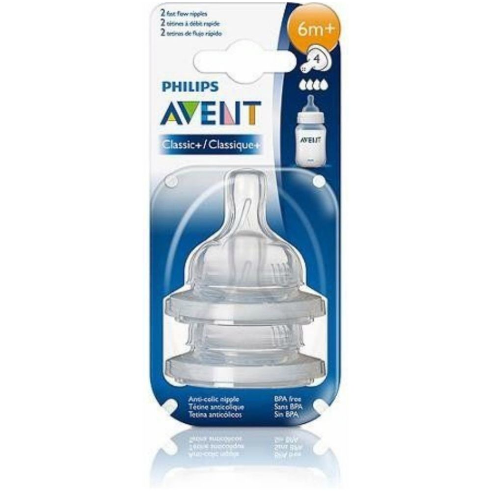 Tetina Natural Flujo Rapido 2Un 6M+ Scf044/27 Philips Avent