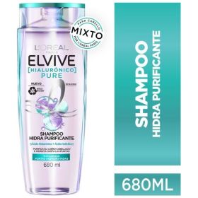 Shampoo Hidra Purificante Hialuronico Pure 680ml Elvive