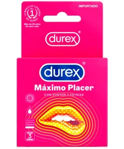 Durex Condones Maximo Placer Con Puntos y Estrias 3un