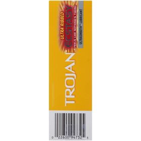 Preservativos de Latex Lubricados Ecstasy 10u Trojan