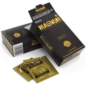 Preservativos de Latex Lubricados Magnum 12u Trojan