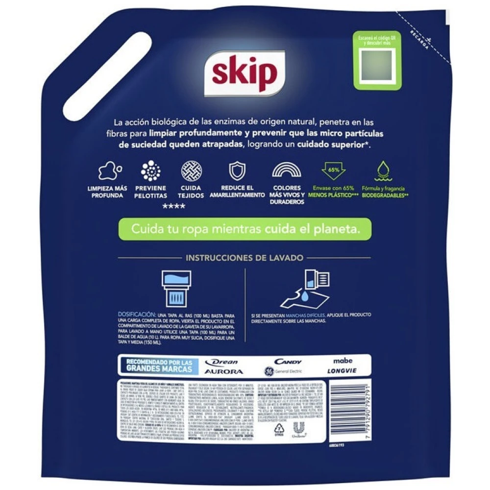 Detergente Liquido Doypack 3L Skip