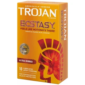 Preservativos de Latex Lubricados Ecstasy 10u Trojan