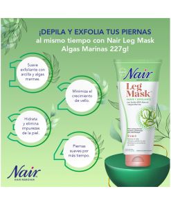 Crema Depilatoria de Piernas Leg Mask Algas 3en1 227g Nair