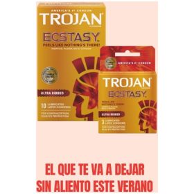 Preservativos de Latex Lubricados Ecstasy 10u Trojan