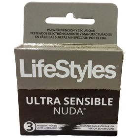 Preservativos Lubricados Ultra Sensible 3u Lifestyles