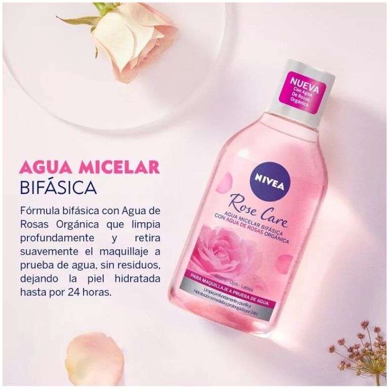 Agua Micelar Bifasica Rose Care 400ml Nivea