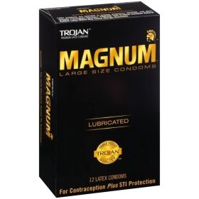 Preservativos de Latex Lubricados Magnum 12u Trojan