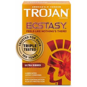 Preservativos de Latex Lubricados Ecstasy 10u Trojan