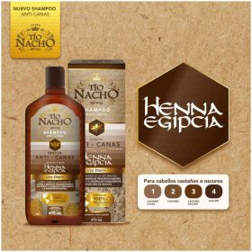 Shampoo Anti Canas Henna Egipcia 415ml Tio Nacho