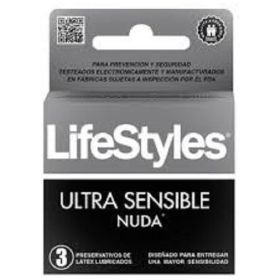 Preservativos Lubricados Ultra Sensible 3u Lifestyles