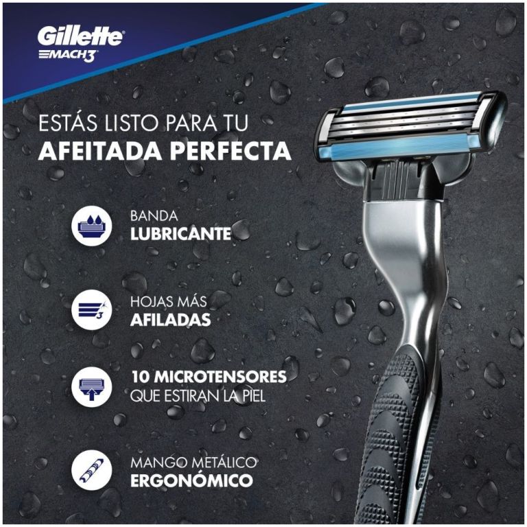 Repuesto para Afeitar Mach3 Turbo 4u Gillette