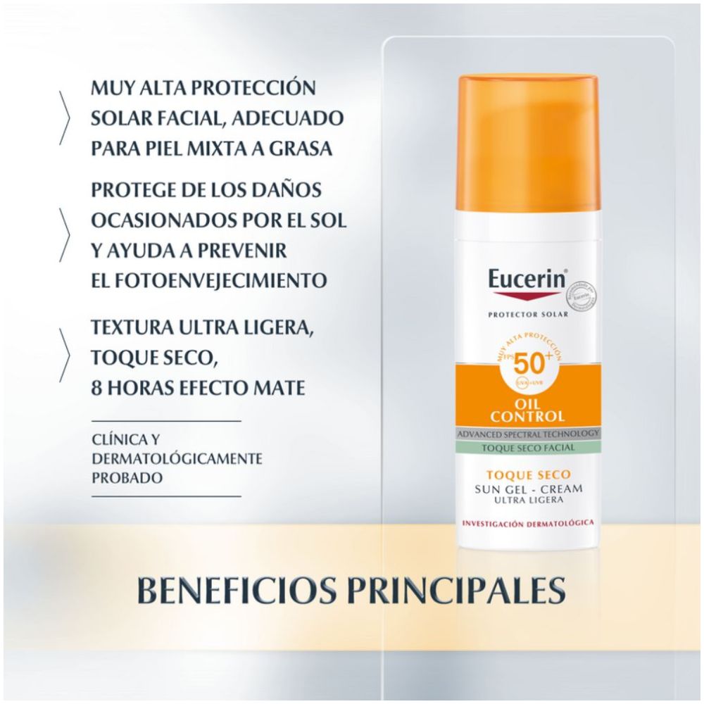 Eucerin Protector Solar Oil Control Fps 50+ 50 Ml - Imagen 3