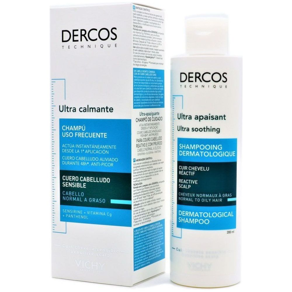 Shampoo Ultra Calmante Cabello Seco 200ml Dercos