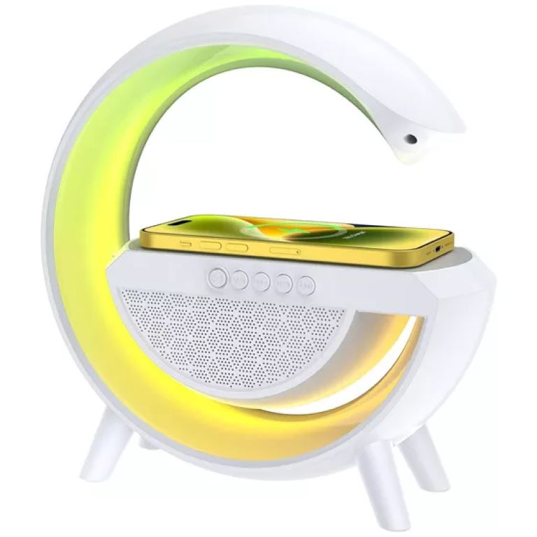 Parlante Con Luz Led Y Cargador Inalambrico Bt2301