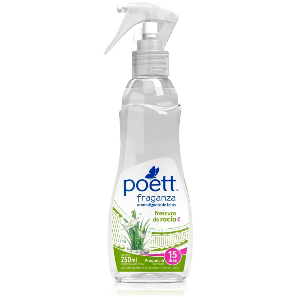 fraganza aromatizante de telas frescura de rocio 250ml poett