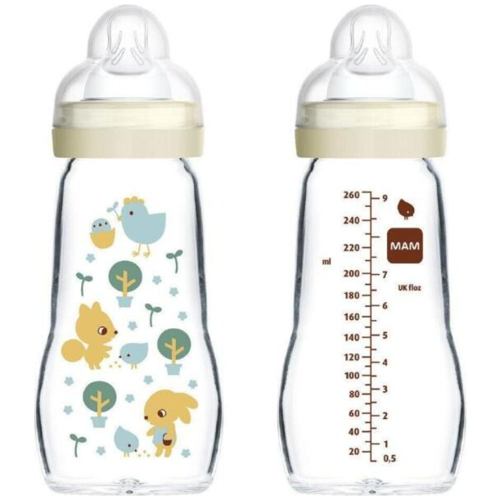 Mamadera De Vidrio Premium Feel Good 2M+ 260Ml Mam