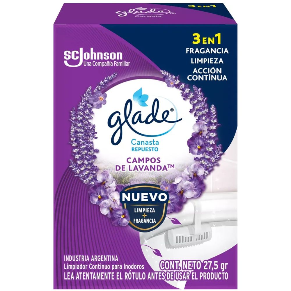 Glade Canasta Repuesto 3 En 1 Campos De Lavanda 27,5gr