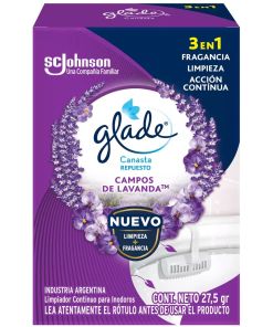 Glade Canasta Repuesto 3 En 1 Campos De Lavanda 27,5gr