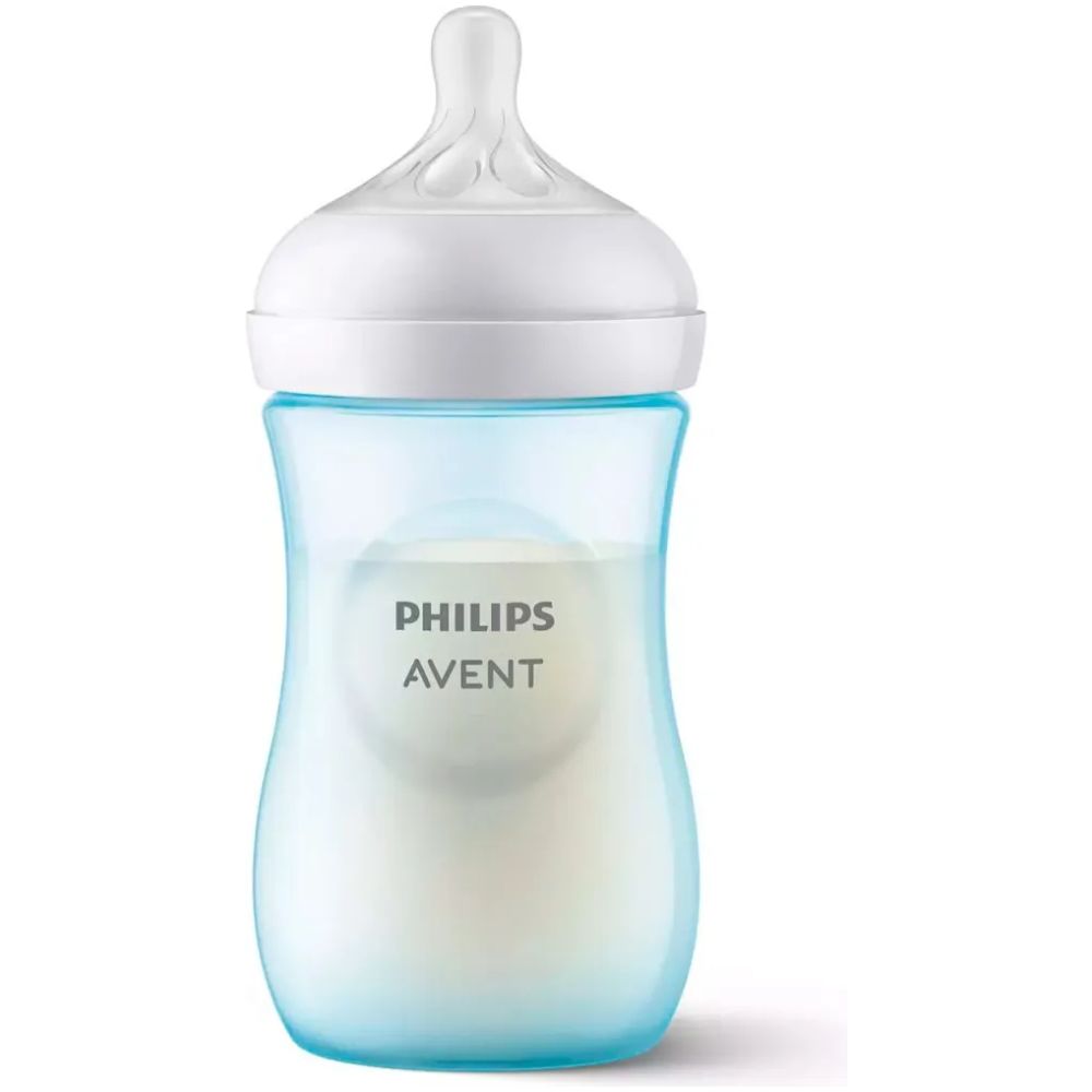 Mamadera Natural Response 1M+ 260Ml Azul Scy903/21 Avent