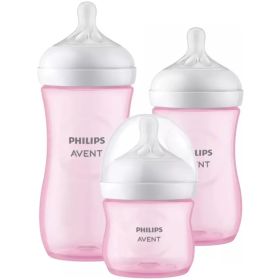 Avent Natural Response Set 3 Mamaderas Rosa Scd838/28