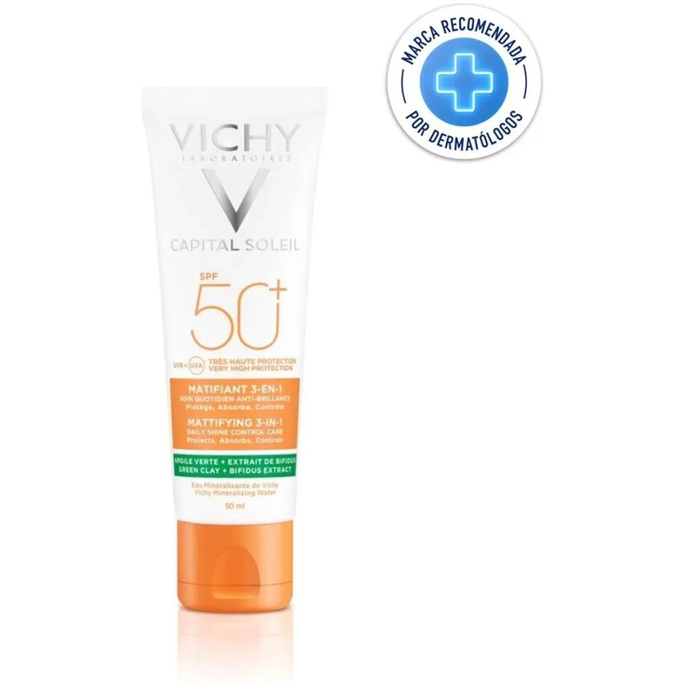 Vichy Protector Solar Capital Soleil Matificante 3 En 1 50Ml