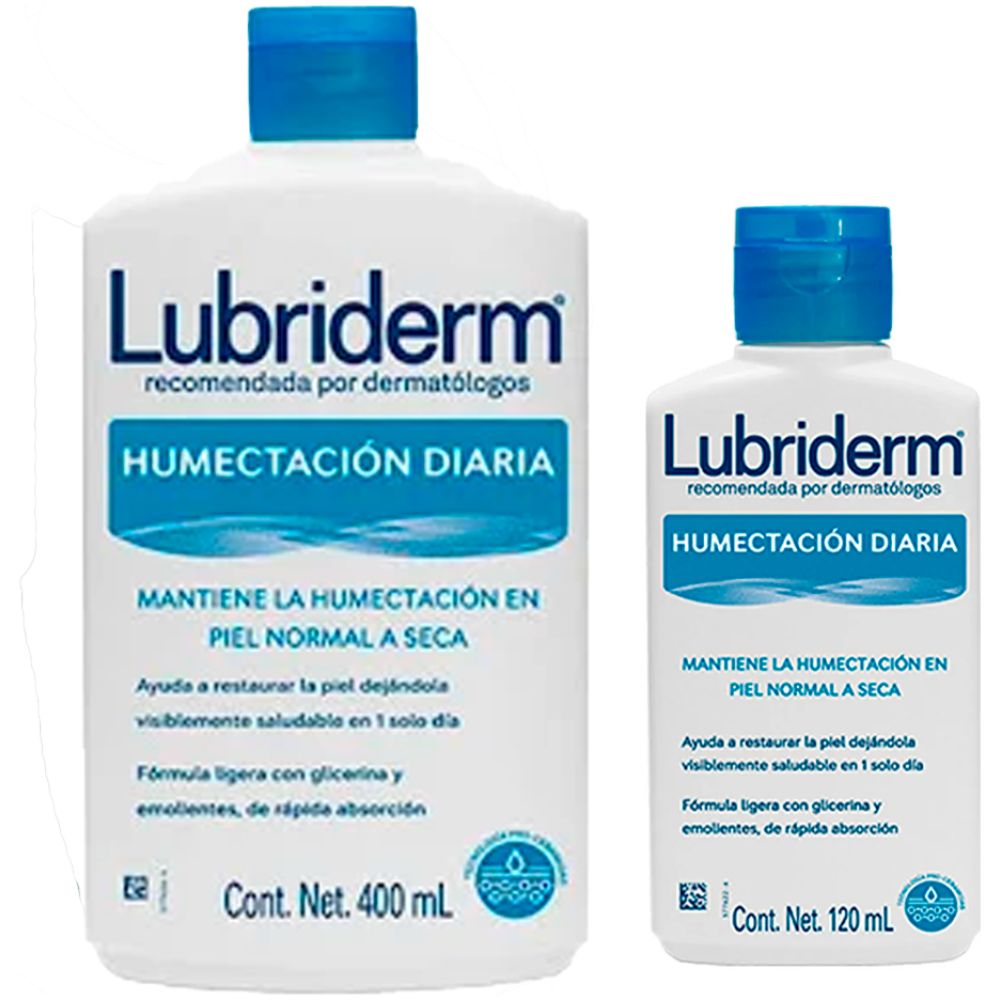 Lubriderm Pack Humectacion Diaria Corporal 400 Ml Y 120 Ml