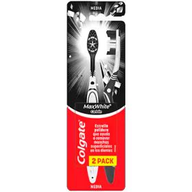 Colgate Cepillo De Dientes Maxwhite Carbon 2 Unidades