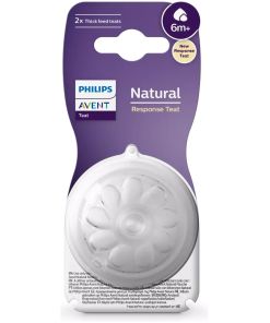 Tetina Natural Response Flujo Espeso 2u 6m+ Scy966/02 Avent