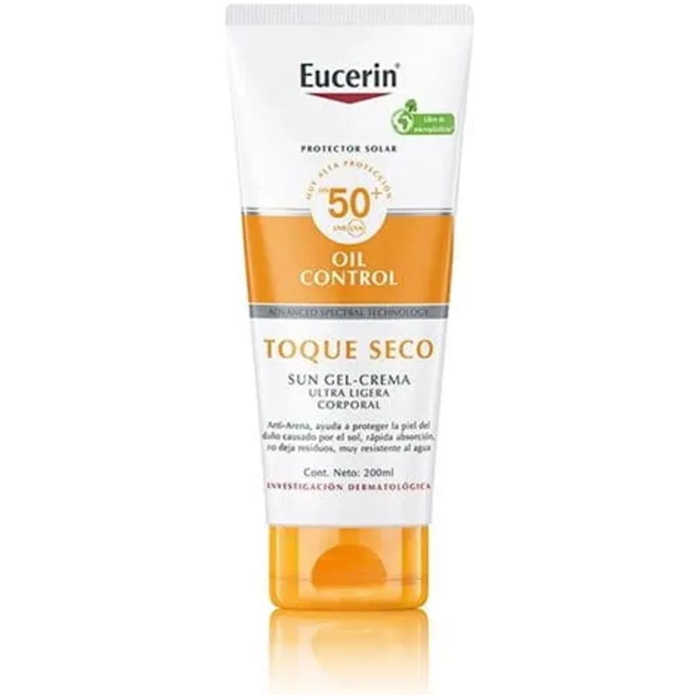 Eucerin Sun Fps50 Gel Crema Corporal Toque Seco 200ml