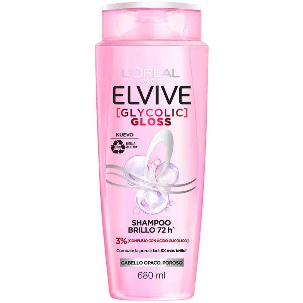 Shampoo Brillo 72H Glycolic Gloss 680Ml Elvive