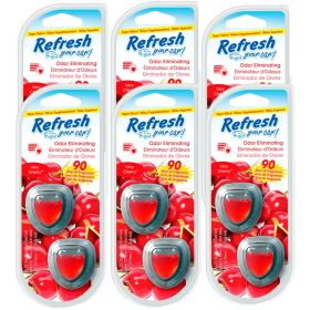 Pack 6 Refresh Your Car Difusor Aromatizante Cherry Vehiculo
