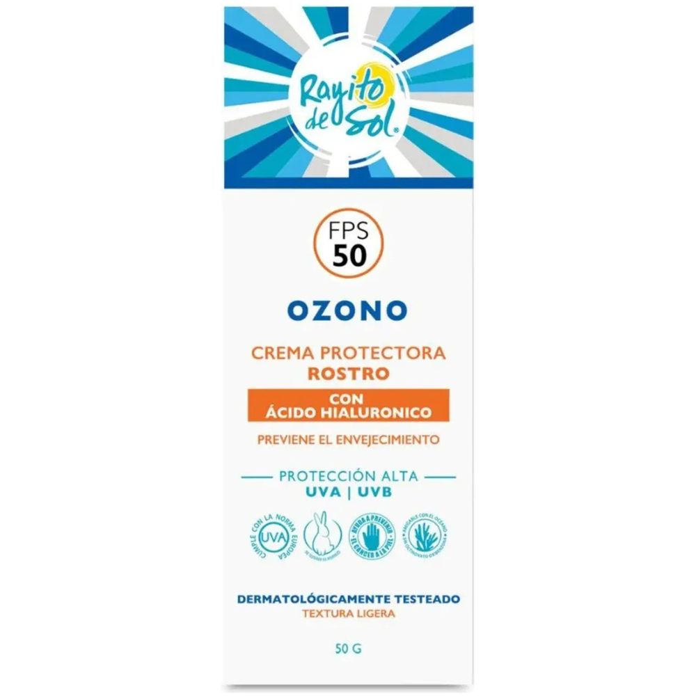 Rayito De Sol Crema Protectora Ozono Rostro 50 Fps 50G