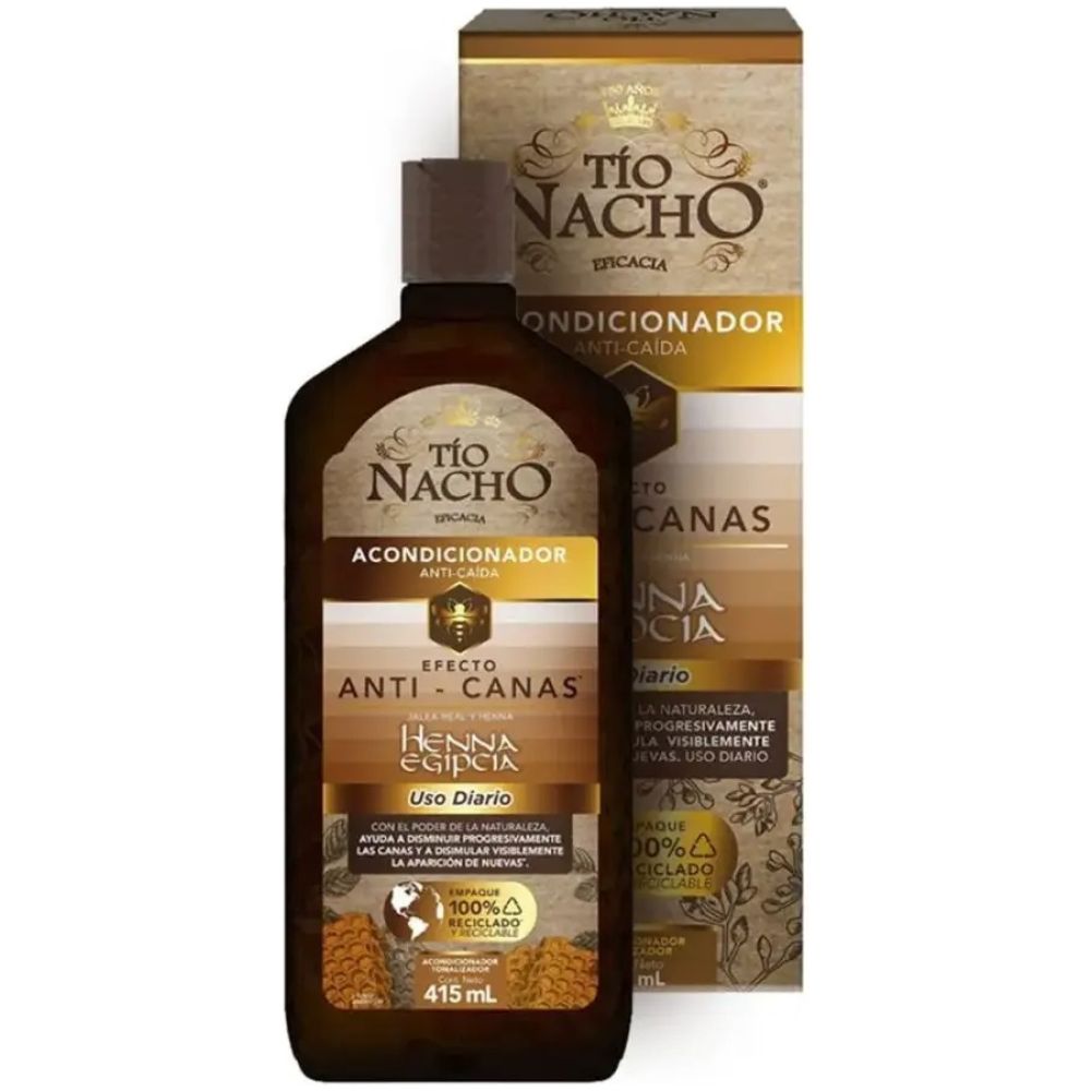 Acondicionador Anti Canas Henna Egipcia 415Ml Tio Nacho