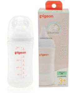 Pigeon Softouch Boca Ancha 240 Ml 3 Meses Transparente