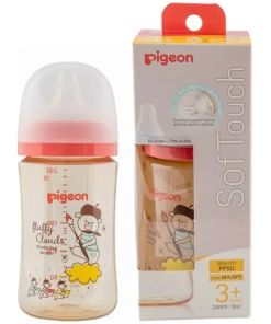 Pigeon Softouch Ppsu 240ml Bear Color Rojo