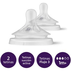 Tetina Natural Response Flujo Medio 2u 1m+ Scy963/02 Avent