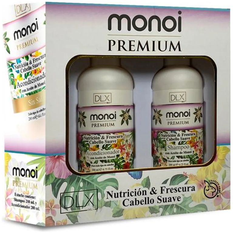 Pack Shampoo + Acondicionador Monoi Premium 200ml Cu Dlx