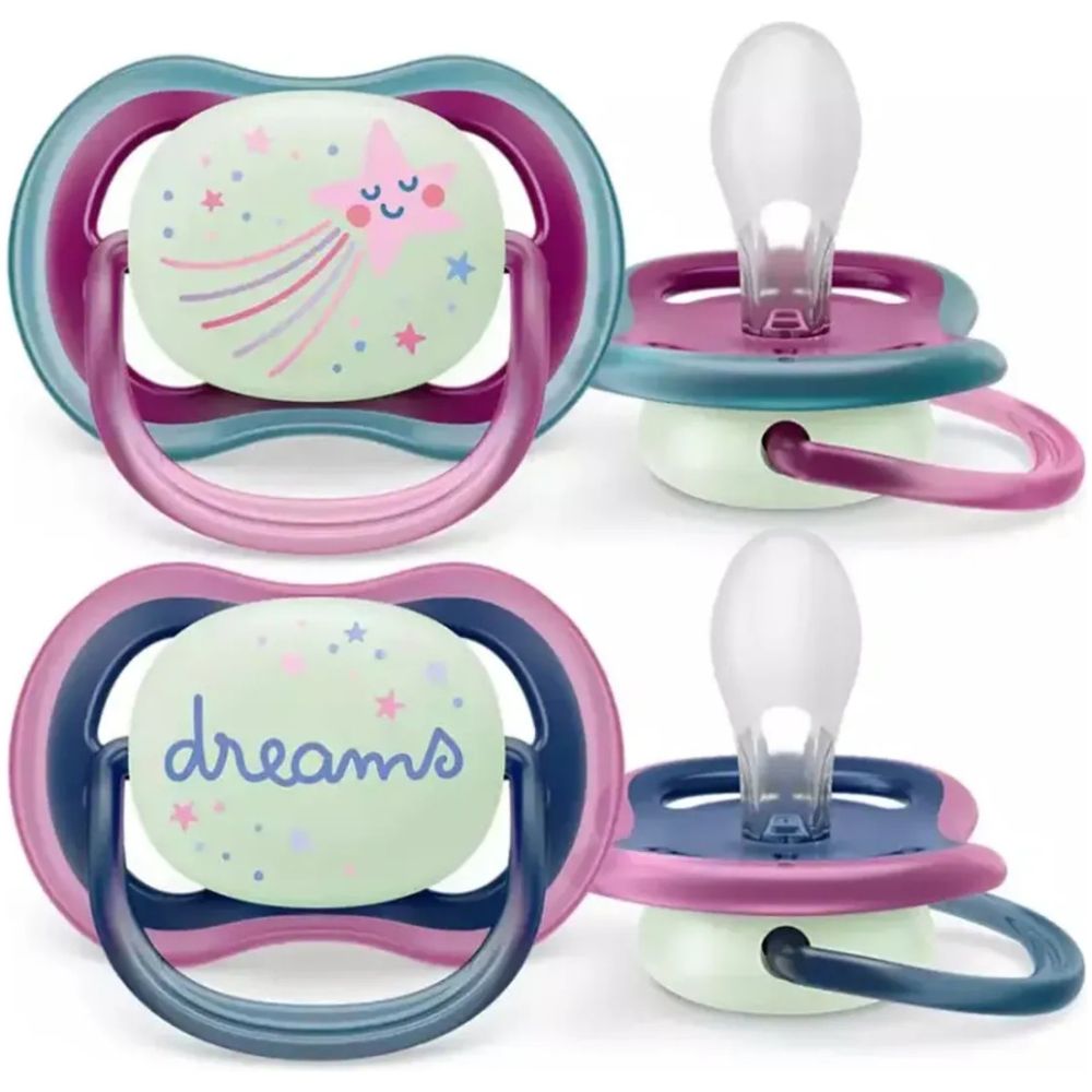 Chupete Ultra Air Night 6 A 18 Meses 2U Scf376/14 Avent